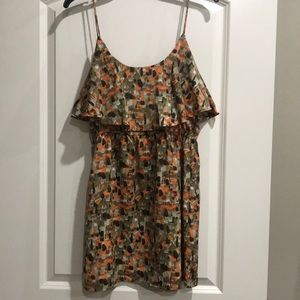 Spaghetti strapped multicolored dress